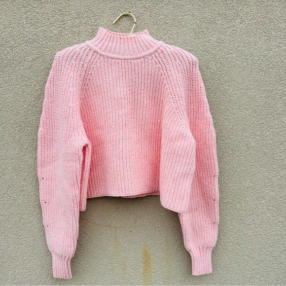 Cropped mockneck sweater - Picture 1 of 9
